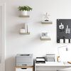 vidaXL Prateleiras de parede suspensas 4pcs 23x23,5x3,8cm MDF carvalho