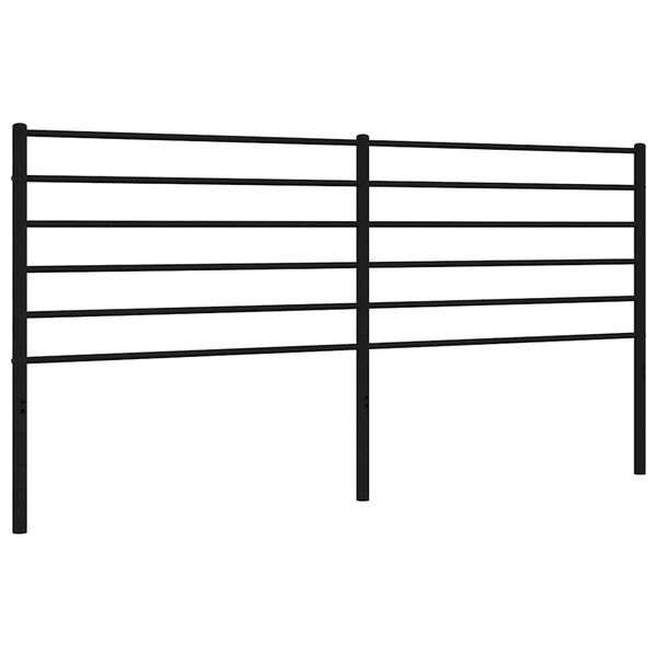 vidaXL Cabeceira de cama 193 cm metal preto