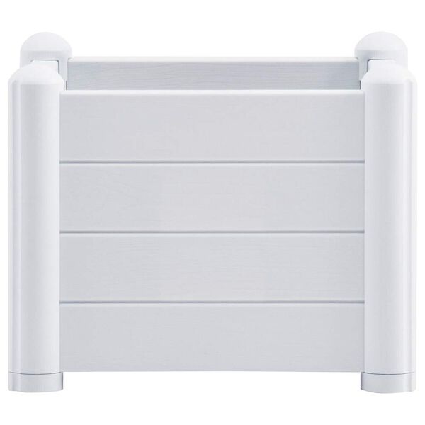 vidaXL Canteiro elevado para jardim PP 43x43x35 cm branco