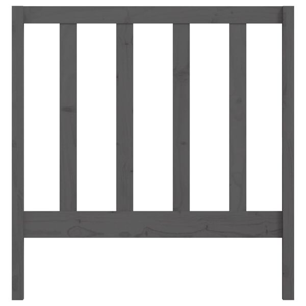 vidaXL Cabeceira de cama 106x4x100 cm pinho maciço cinzento