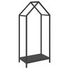 vidaXL Suporte para lenha 40x25x90 cm a&ccedil;o laminado a frio preto