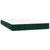 vidaXL Cama boxspring com colch&atilde;o 120x200 cm veludo verde-escuro
