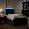 vidaXL Cama boxspring com colch&atilde;o 120x190 cm tecido preto