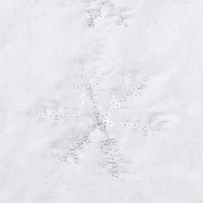 vidaXL Saia de árvore de Natal luxuosa 122 cm pelo sintético branco