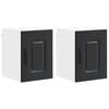 vidaXL Painel de lava-lou&ccedil;a Kalmar 2 unid. Preto Derivados de Madeira