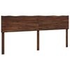 vidaXL Cabeceira com rebordo natural ROSTOCK Marrom Escuro 200 cm