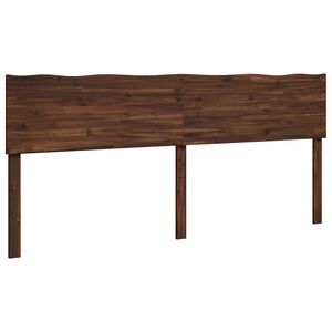 vidaXL Cabeceira com rebordo natural ROSTOCK Marrom Escuro 200 cm