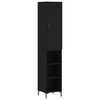 vidaXL Arm&aacute;rio alto 34,5x34x180 cm madeira processada preto