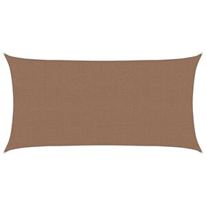 vidaXL Vela de Sombra Retangular 2,5 x 6 m HDPE Cinzento-acastanhado