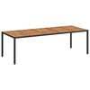vidaXL Mesa de Jardim Preto vime PE