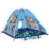 vidaXL Tenda de brincar infantil com 250 bolas 120x120x90 cm azul