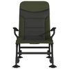 vidaXL Cadeira de pesca com apoios de bra&ccedil;os dobr&aacute;vel verde