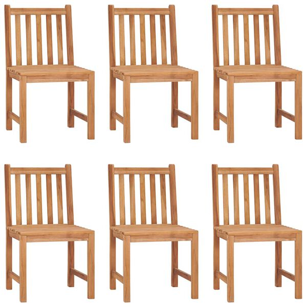 vidaXL 7 pcs conjunto de jantar p/ jardim madeira de teca maci&ccedil;a