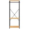 vidaXL Roupeiro 60x40x167 cm metal e contraplacado preto e carvalho
