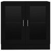 vidaXL Arm&aacute;rio vitrine 82,5x30,5x80 cm derivados de madeira preto