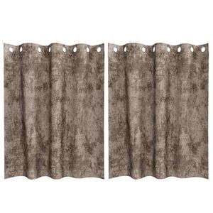vidaXL Cortinas de Veludo 2 unid. Cappuccino 140 x 140 cm Veludo