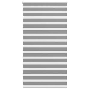 vidaXL Cortina Zebra, 120,9 x 230 cm, largura do tecido 116,7 cm, cinza