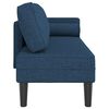 vidaXL Chaise lounge com almofad&otilde;es tecido azul