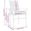 vidaXL Cadeira de Jardim Empilhável Castanho 62.5 x 54.5 x 95.5 cm