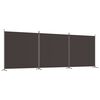 vidaXL Divis&oacute;ria de quarto com 3 pain&eacute;is 525x180 cm tecido castanho