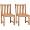 vidaXL Cadeiras de jardim 2 pcs madeira de teca maci&ccedil;a