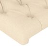 vidaXL Estrutura de cama sem colch&atilde;o 90x190 cm tecido creme