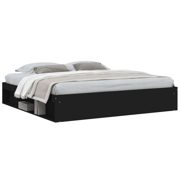 vidaXL Estrutura de cama 200x200 cm preto