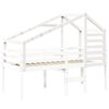 vidaXL Telhado de cama infantil 198x87x113 cm pinho maciço branco