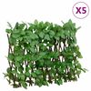 vidaXL Treli&ccedil;a de hera artificial extens&iacute;vel 5 pcs 180x30 cm verde