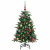 vidaXL &Aacute;rvore de Natal Artificial Verde 120 cm PVC, Metal e Pl&aacute;stico
