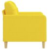 vidaXL Poltrona 60 cm tecido amarelo-claro