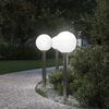 vidaXL Lumin&aacute;rias de balizamento com sensor, 3 unidades, 80 cm, a&ccedil;o inoxid&aacute;vel, IP44