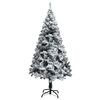 vidaXL &Aacute;rvore de Natal Artificial Branco 150 cm PVC, A&ccedil;o e Pl&aacute;stico