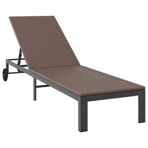 vidaXL Cama de Sol 1-pessoa Castanho 60 x 200 x 27cm vime PE