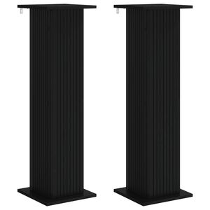 vidaXL Suporte para Plantas 2 unid. Preto 30,5 x 30 x 100,5 cm