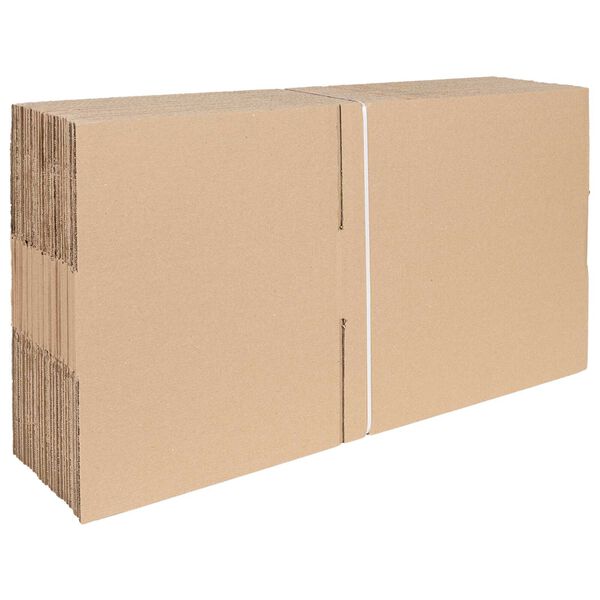 vidaXL Caixa Rebat&iacute;vel 50 pcs Natural 40 x 30 x 10 cm cart&atilde;o