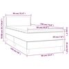 vidaXL Cama box spring c/ colch&atilde;o/LED 90x190 cm veludo cinzento-escuro