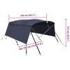 vidaXL Toldo de 4 arcos Bimini c/ paredes laterais 243x(185-198)x137cm