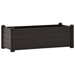 vidaXL Canteiro elevado para jardim PP 100x43x35 cm antracite