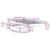 vidaXL Cama sem colchão 90x190 cm madeira de pinho maciça branco