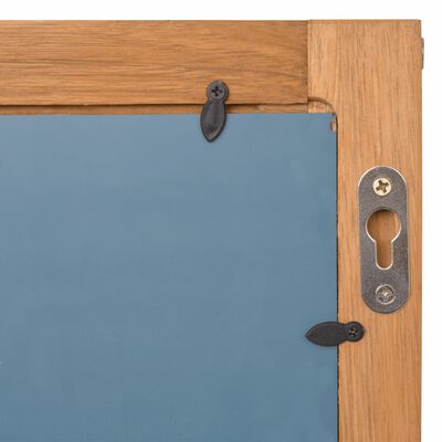 vidaXL Espelho para wc, madeira de nogueira maciça 60x63 cm