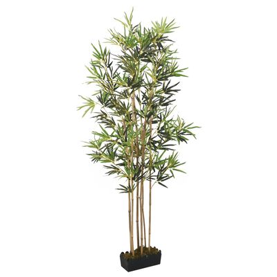 vidaXL Árvore de bambu artificial 368 folhas 80 cm verde