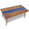 vidaXL Mesa de centro em resina de teca 100x50x40 cm
