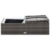 vidaXL 2 pcs conjunto lounge de jardim c/ almofadões vime PE cinzento