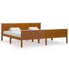 vidaXL Estrutura de cama 200x200 cm pinho maci&ccedil;o castanho mel