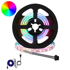 vidaXL Fita LED 2 unid. Preto e Transparente Cobre e Pl&aacute;stico