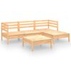 vidaXL 5 pcs conjunto lounge de jardim pinho maci&ccedil;o