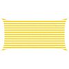 vidaXL Vela de sombra solar Amarelo e Branco 4 x 2 m