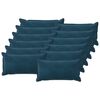 vidaXL Almofada com travesseiro HOUTEN 12 unid. Azul Veludo