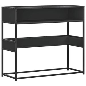 vidaXL Mesa consola 90x35x80 cm derivados de madeira preto